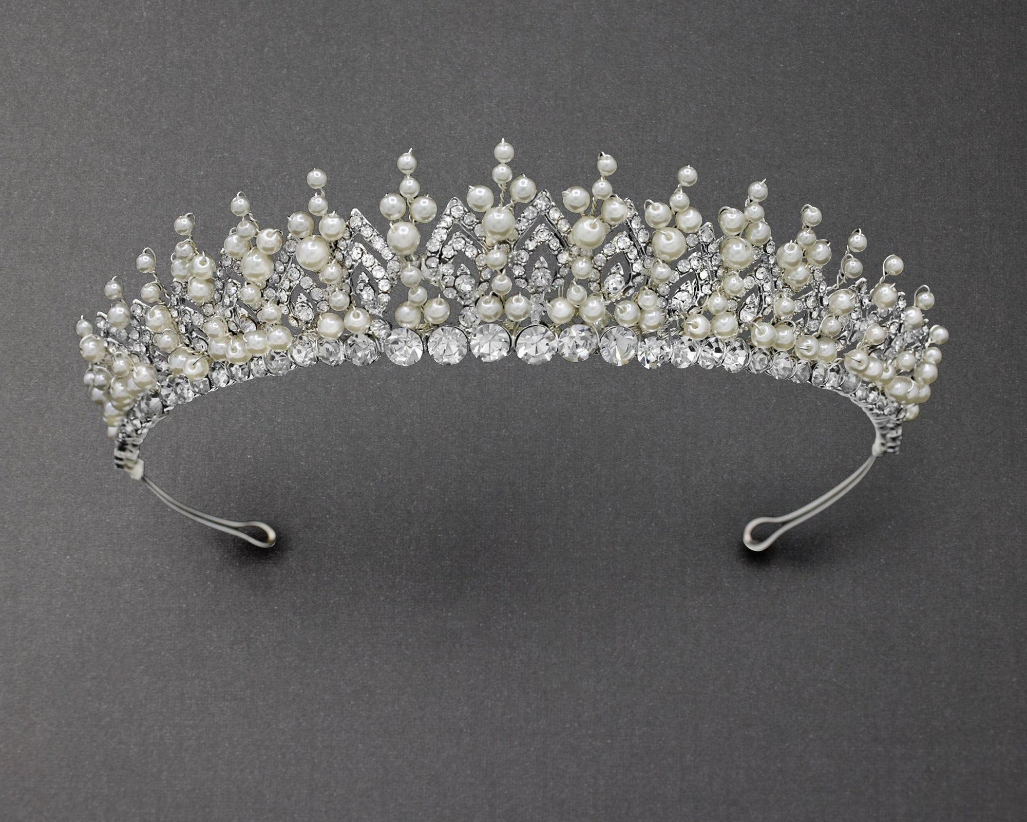 Classic Ivory Pearl and Crystal Tiara - Tiara - Cassandra Lynne
