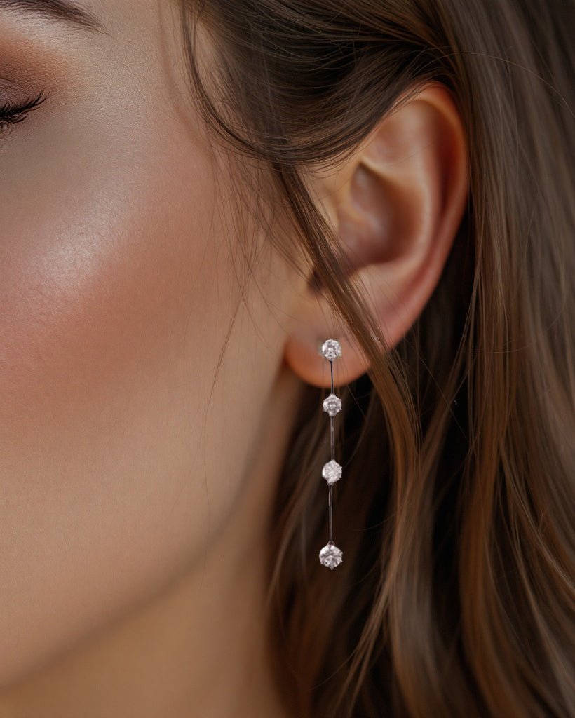 Classic Linked CZ Dangle Earrings - Earrings - Cassandra Lynne