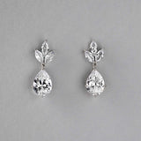 Classic Wedding Earrings with CZ Pear Drop - Earrings - Cassandra Lynne