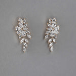 Clip - On CZ Earrings Teardrop Flower Vine Drop - Earrings - Cassandra Lynne