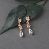 Clip - On CZ Elongated Pear Drop Earrings - Earrings - Cassandra Lynne