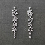 Clip - On Delicate Multi Shape CZ Dangle Wedding Earrings - clip - On Earrings - Cassandra Lynne