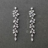 Clip - On Delicate Multi Shape CZ Dangle Wedding Earrings - clip - On Earrings - Cassandra Lynne