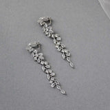 Clip - On Delicate Multi Shape CZ Dangle Wedding Earrings - clip - On Earrings - Cassandra Lynne