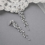 Clip - On Delicate Multi Shape CZ Dangle Wedding Earrings - clip - On Earrings - Cassandra Lynne