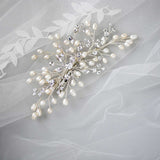 Crystal and Pearl Hair Clip for the Bride - Hair Clips - Cassandra Lynne