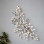 Crystal and Pearl Hair Clip for the Bride - Hair Clips - Cassandra Lynne