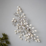 Crystal and Pearl Hair Clip for the Bride - Hair Clips - Cassandra Lynne