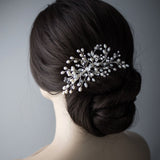 Crystal and Pearl Hair Clip for the Bride - Hair Clips - Cassandra Lynne