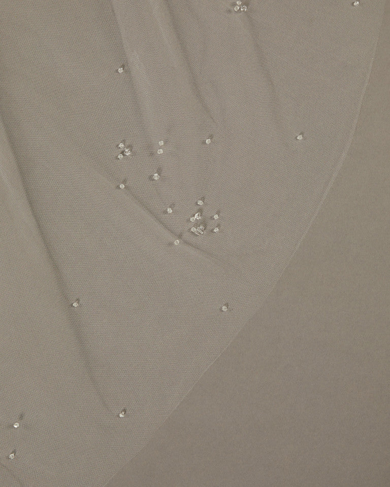 Cathedral Veil with Scattered Clusters of Crystal Beads