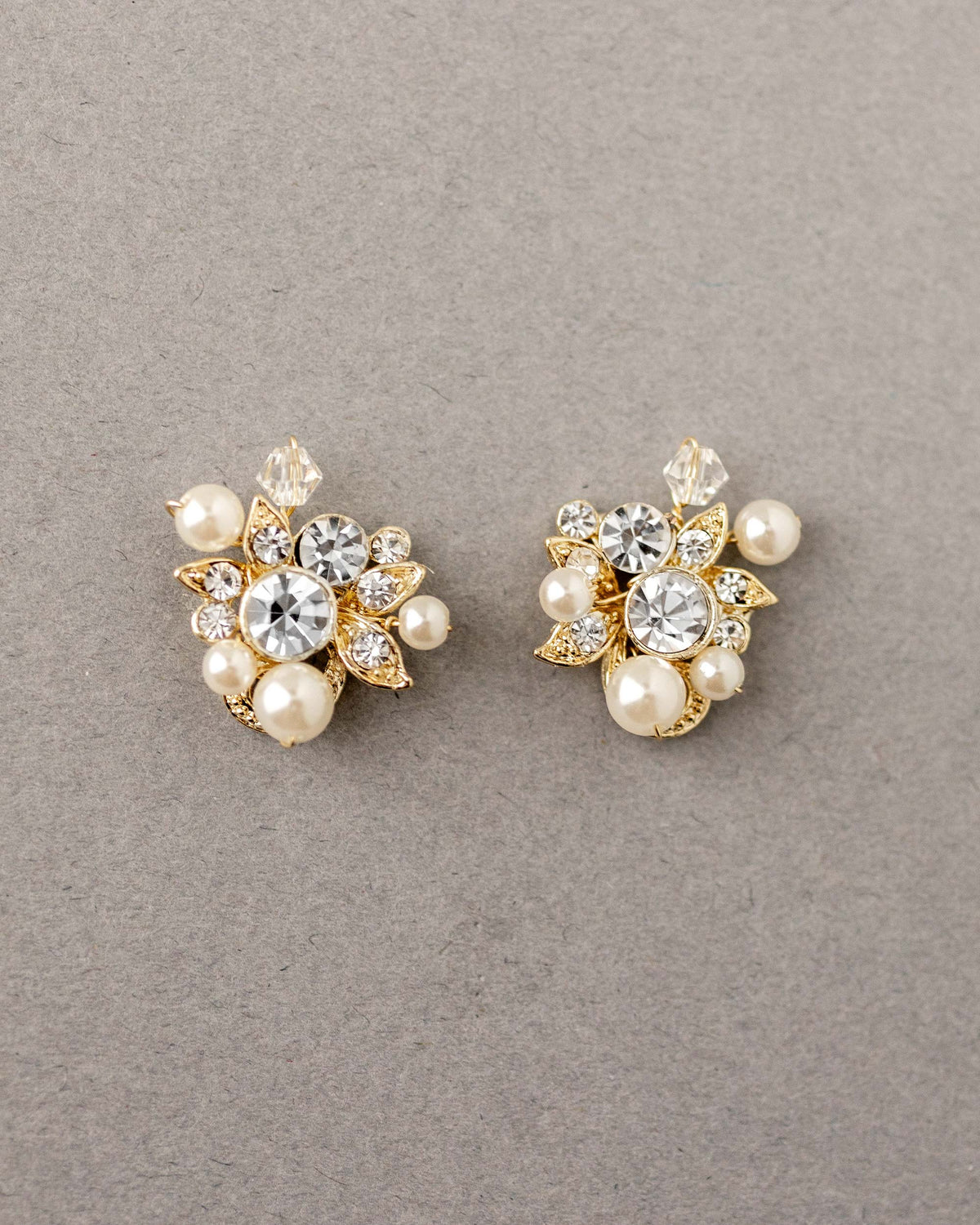 Pearl and Crystal Stud Earrings - Cassandra Lynne