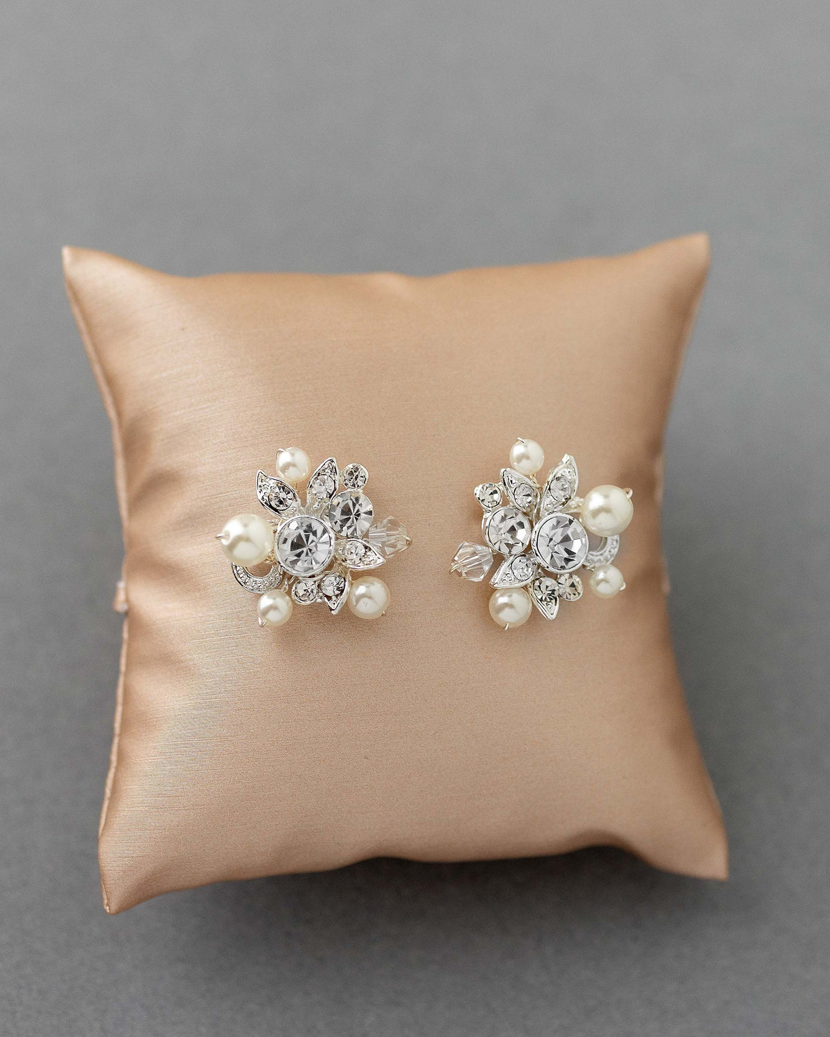 Pearl and Crystal Stud Earrings - Cassandra Lynne