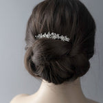 Crystal Flowers Bridal Hair Comb - Hair Comb - Cassandra Lynne