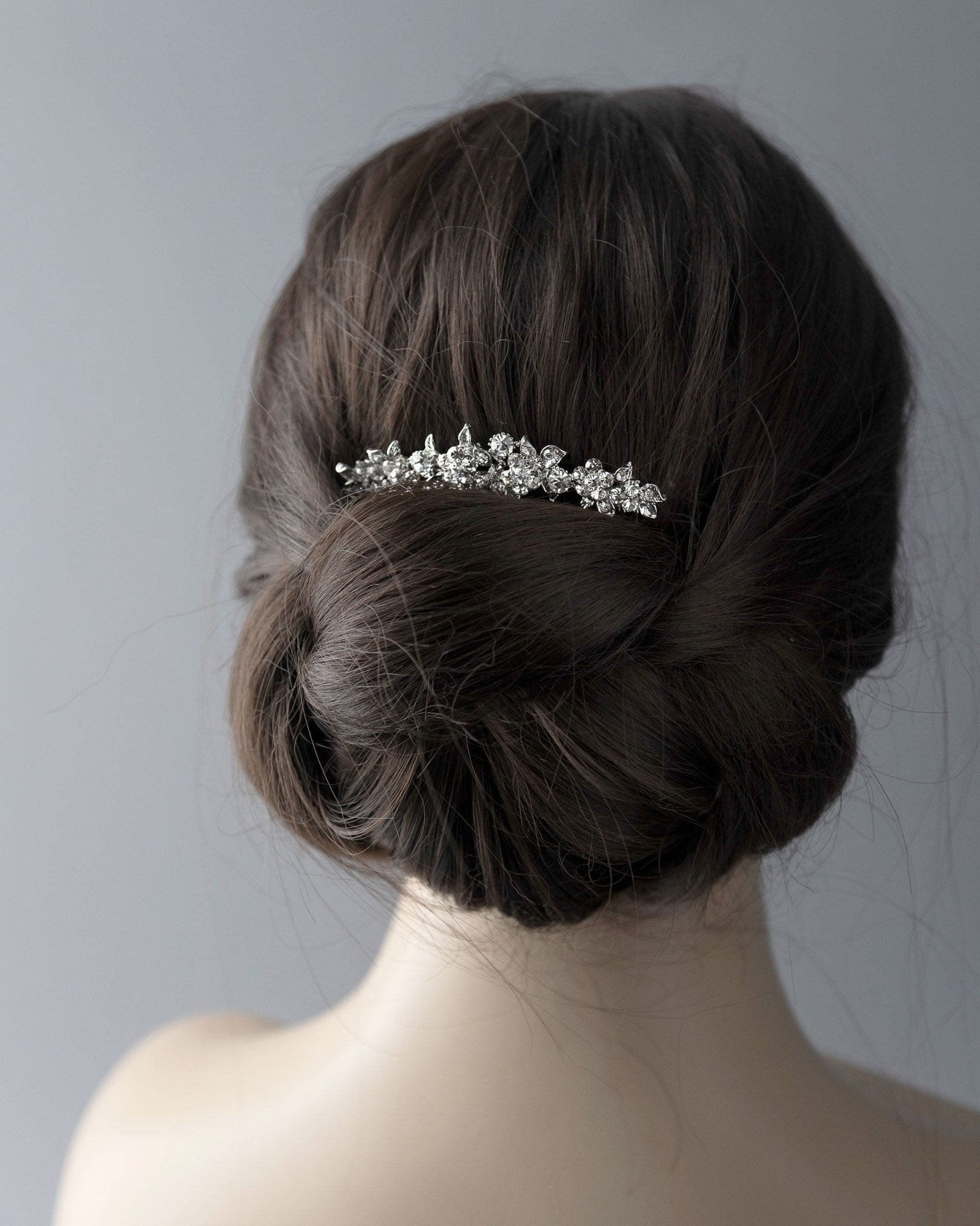 Crystal Flowers Bridal Hair Comb - Hair Comb - Cassandra Lynne