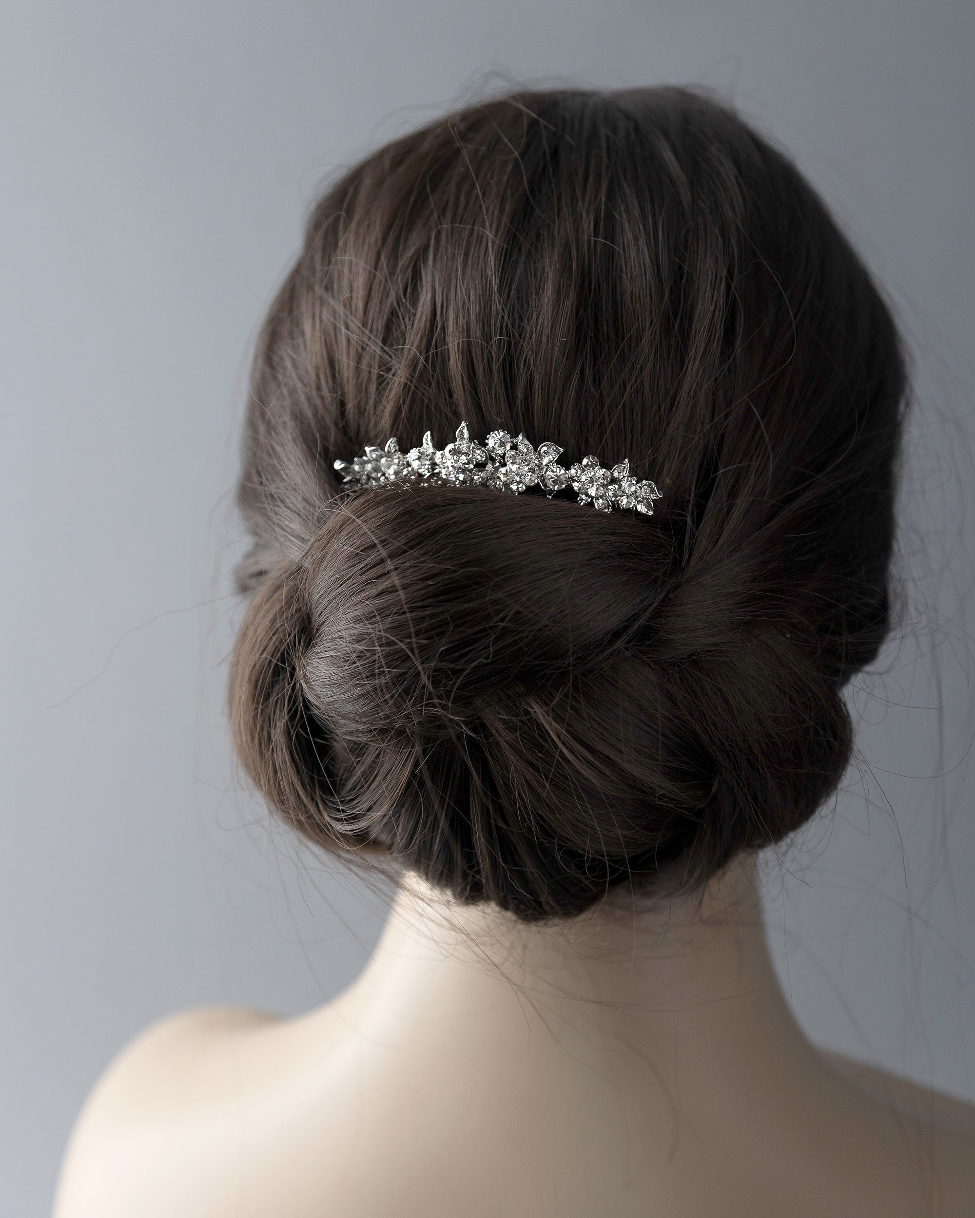 Crystal Flowers Bridal Hair Comb