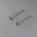 Crystal Starfish Hair Pin Set in Silver - Hair Pins - Cassandra Lynne