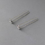 Crystal Starfish Hair Pin Set in Silver - Hair Pins - Cassandra Lynne