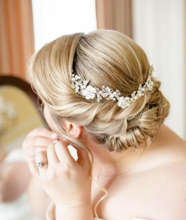 Crystalline Flower Wedding Headband - Headband - Cassandra Lynne