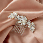 Cultured Pearl Crystal Comb for the Bride - Hair Comb - Cassandra Lynne