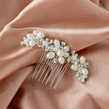 Cultured Pearl Crystal Comb for the Bride - Hair Comb - Cassandra Lynne