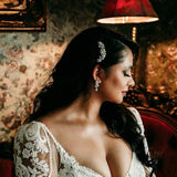 Cultured Pearl Crystal Comb for the Bride - Hair Comb - Cassandra Lynne