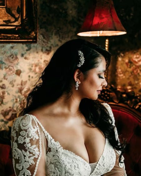 Cultured Pearl Crystal Comb for the Bride - Hair Comb - Cassandra Lynne