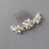 Cultured Pearl Crystal Comb for the Bride - Hair Comb - Cassandra Lynne