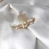 Cultured Pearl Crystal Comb for the Bride - Hair Comb - Cassandra Lynne