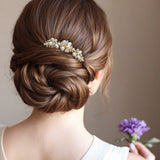 Cultured Pearl Crystal Comb for the Bride - Hair Comb - Cassandra Lynne