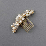 Cultured Pearl Crystal Comb for the Bride - Hair Comb - Cassandra Lynne