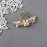Cultured Pearl Crystal Comb for the Bride - Hair Comb - Cassandra Lynne