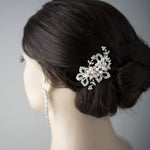 Cultured Pearl Flowers Crystal Wedding Petite Clip - Hair Clips - Cassandra Lynne