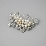 Cultured Pearl Flowers Crystal Wedding Petite Clip - Hair Clips - Cassandra Lynne