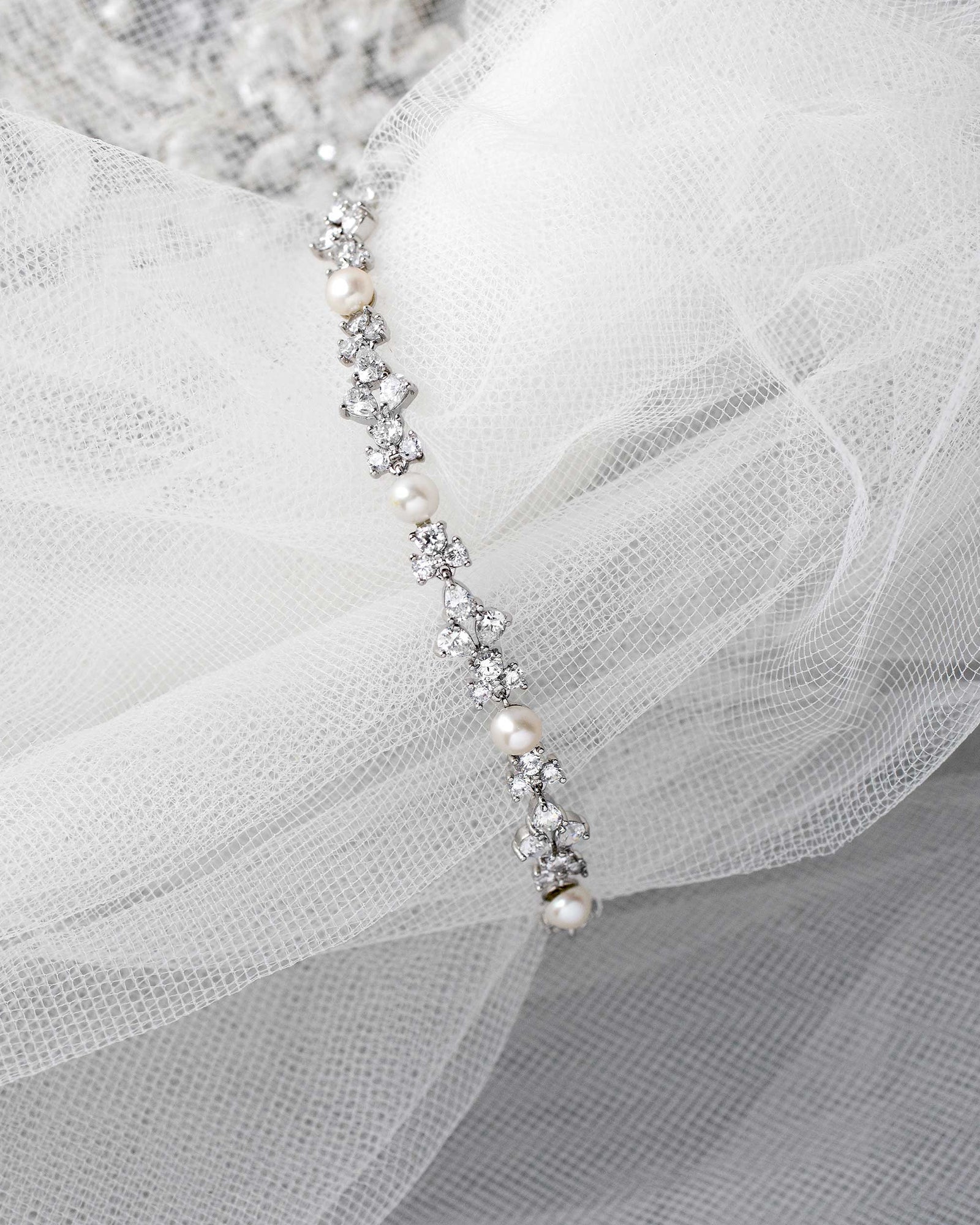 Delicate Freshwater Pearl CZ Bracelet Cassandra Lynne