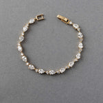 CZ Bracelet of Linked Pear Cut Jewels - Bracelet - Cassandra Lynne