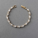 CZ Bracelet of Linked Pear Cut Jewels - Bracelet - Cassandra Lynne