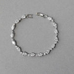 CZ Bracelet of Linked Pear Cut Jewels - Bracelet - Cassandra Lynne