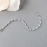 CZ Bracelet of Linked Pear Cut Jewels - Bracelet - Cassandra Lynne
