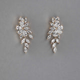 CZ Earrings Teardrop Flower Vine Drop - Earrings - Cassandra Lynne
