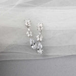 CZ Elongated Drop Wedding Earrings - Earrings - Cassandra Lynne