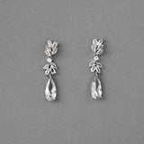 CZ Elongated Drop Wedding Earrings - Earrings - Cassandra Lynne
