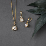 CZ Figure Eight Princess Cut Necklace Set - Necklace Set - Cassandra Lynne