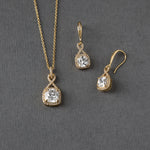 CZ Figure Eight Princess Cut Necklace Set - Necklace Set - Cassandra Lynne