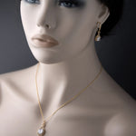 CZ Figure Eight Princess Cut Necklace Set - Necklace Set - Cassandra Lynne