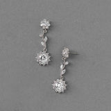 CZ Flower Dangle Earrings - Earrings - Cassandra Lynne