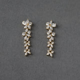 CZ Flower Dangle Earrings for Wedding - Earrings - Cassandra Lynne