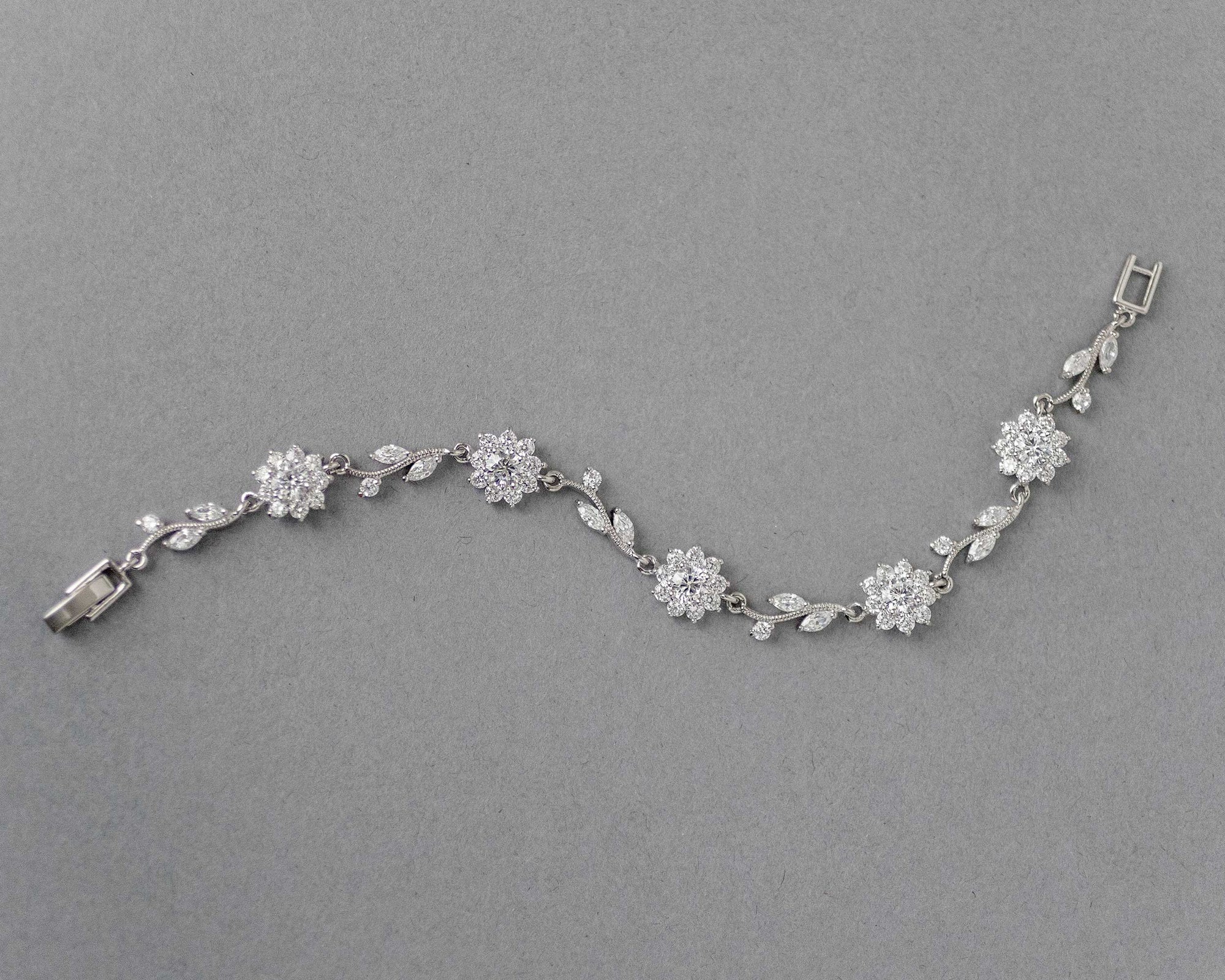 Flower Link CZ Bracelet for the Bride - Cassandra Lynne