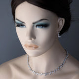 CZ Minimalist Vine Bridal Necklace Set - Necklace Set - Cassandra Lynne