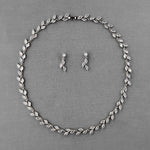 CZ Minimalist Vine Bridal Necklace Set - Necklace Set - Cassandra Lynne