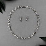 CZ Minimalist Vine Bridal Necklace Set - Necklace Set - Cassandra Lynne